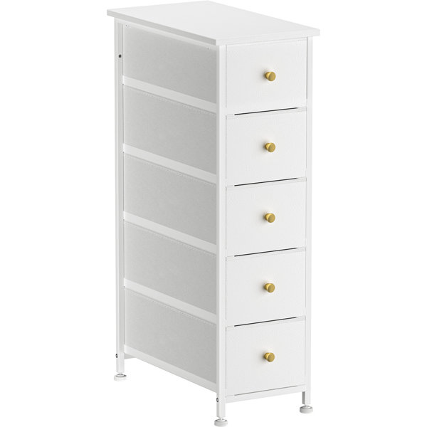 Ebern Designs Batrina Narrow Dresser Storage Tower with 5 Drawers, Slim